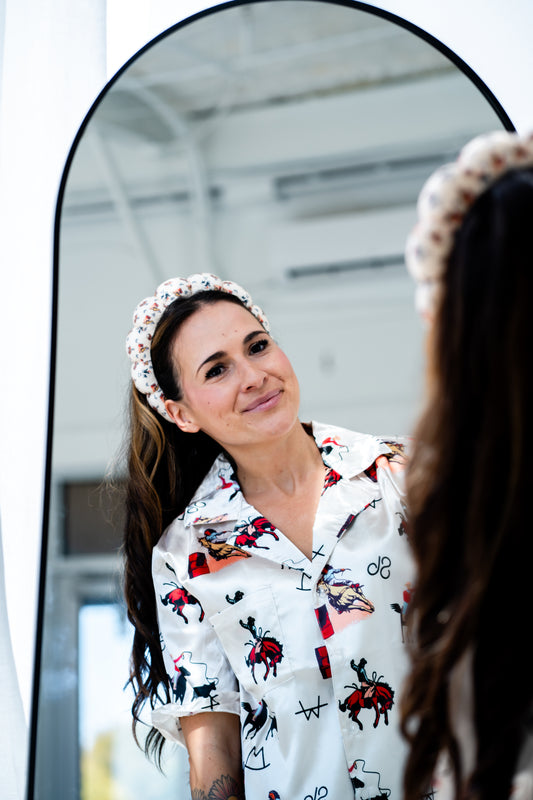 Vintage Cowboy "get Ready With Me" Skincare Headband
