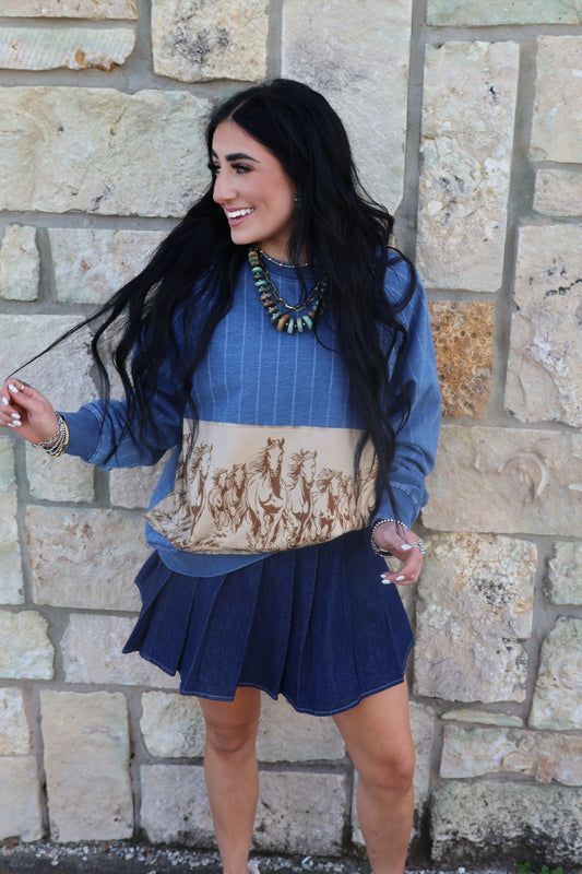 Run Free Western Pullover