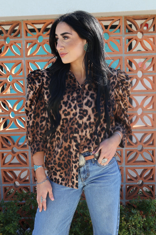 Wild Rebel Leopard Blouse