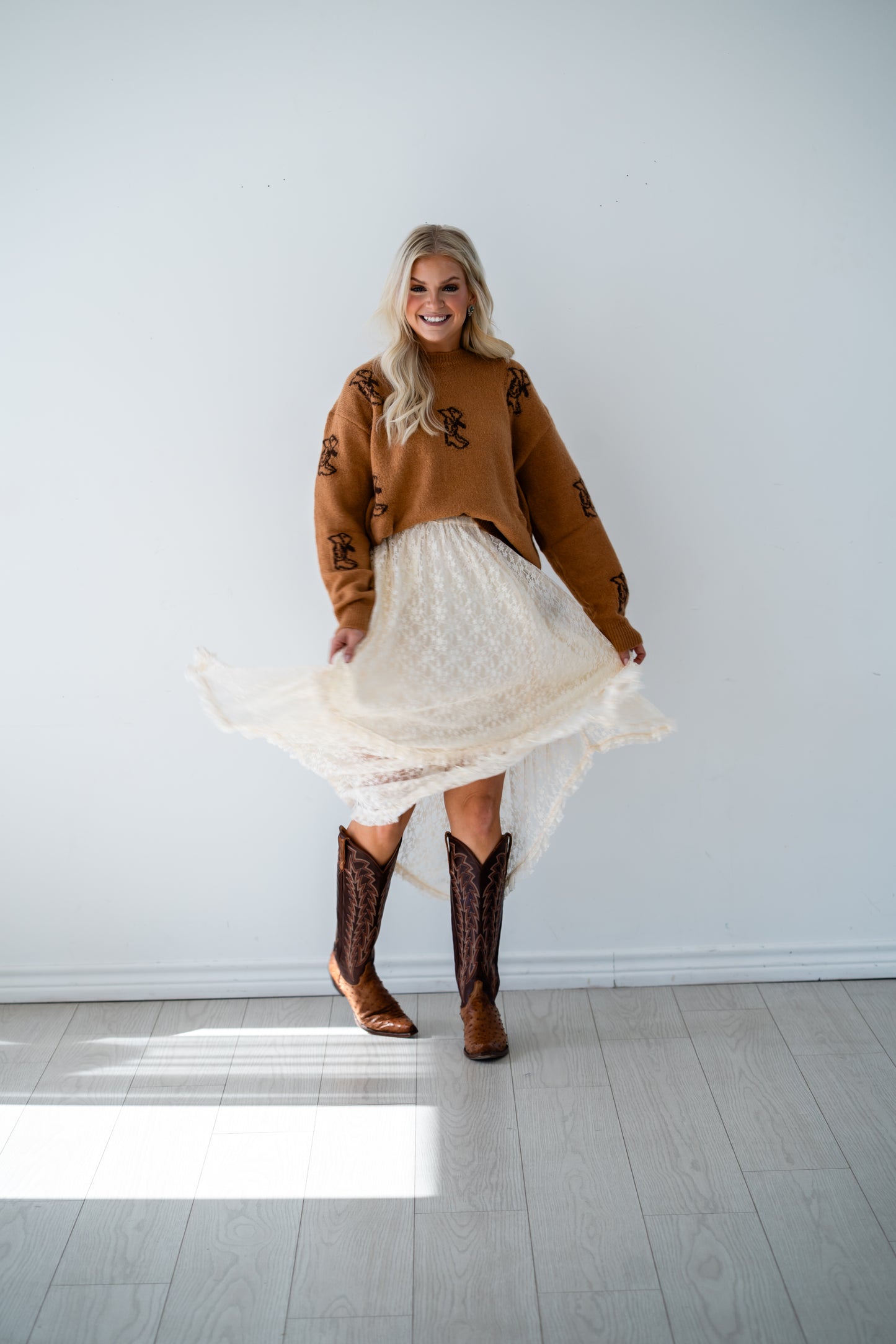 The Wild Honey Lace Midi Skirt