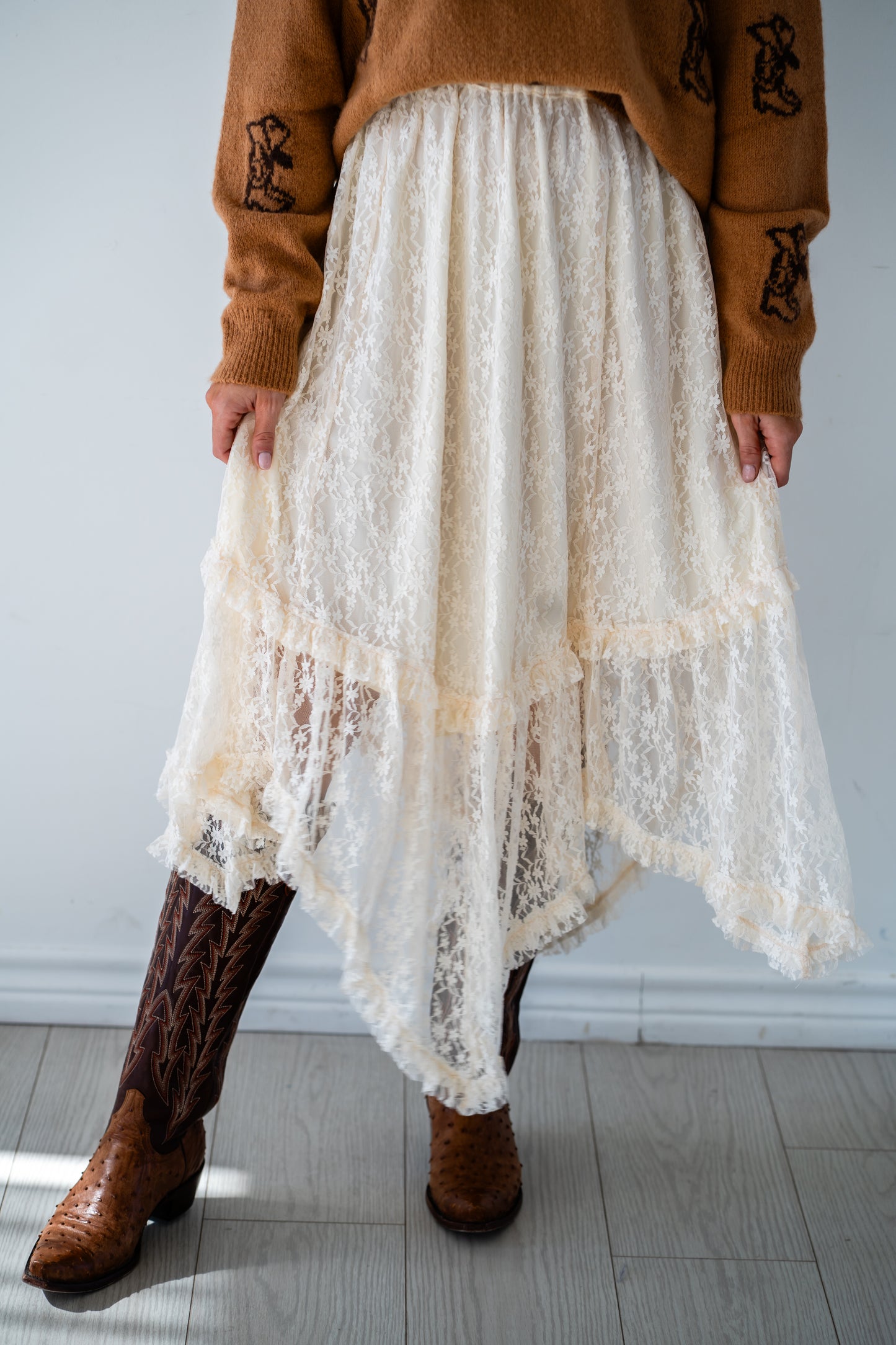 The Wild Honey Lace Midi Skirt