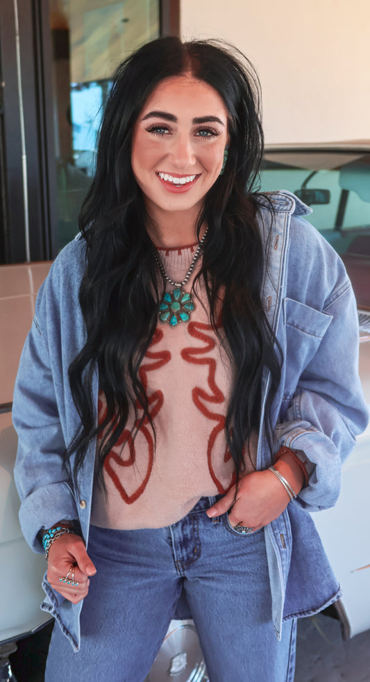 Boot Stitch Cozy Knit Sweater