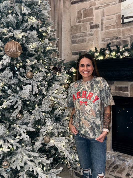 Camo Merry Bow Tee